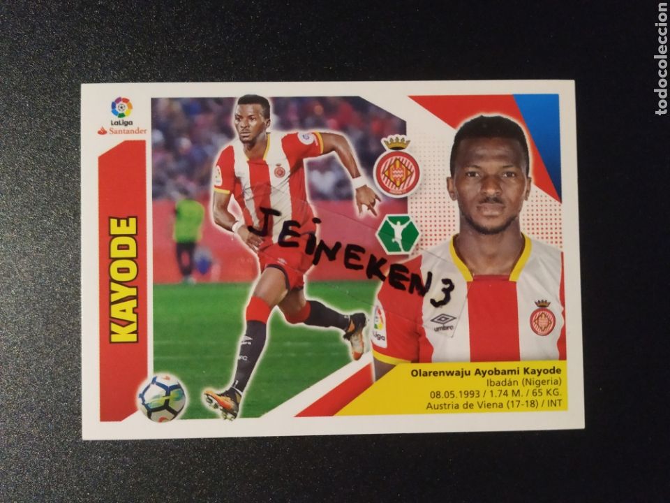 Cromos de f&uacute;tbol: Este 2017/18 16 BIS Kayode (Coloca) Girona - Foto 1