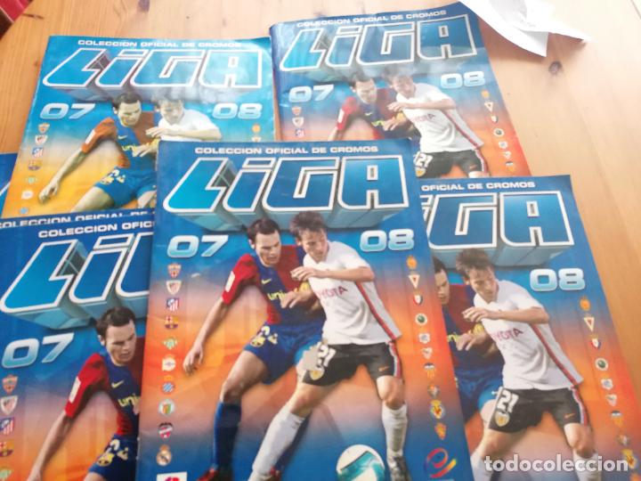 Cromos de f&uacute;tbol: Lote 7 &aacute;lbumes Liga 07 08. VER Listado. A un &aacute;lbum le faltan solo seis fichajes.
