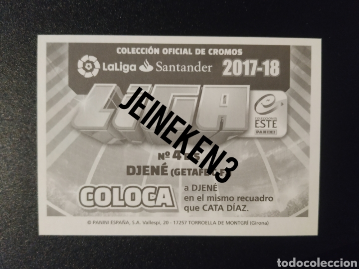 Cromos de f&uacute;tbol: Este 2017/18 4 BIS Djene (Coloca) Getafe - Foto 2