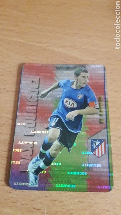 Football Stickers: Mundicromo 07 08 187 Maxi Rodr&iacute;guez Atl&eacute;tico de Madrid capit&aacute;n fondo security
