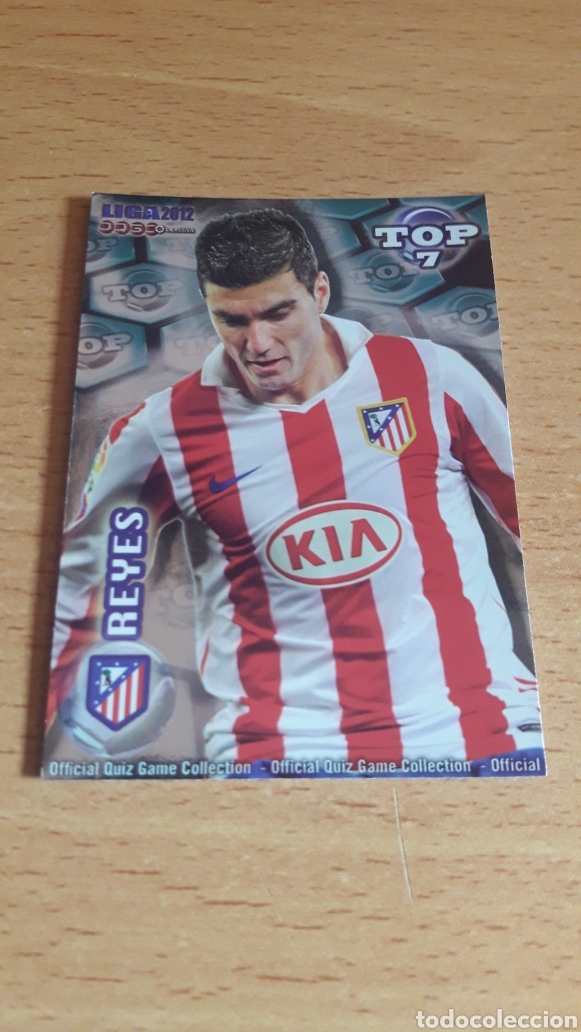 Fu&szlig;ball-Sticker: Mundicromo 2012 599 Reyes Atl&eacute;tico Madrid liga top fondo azul brillo