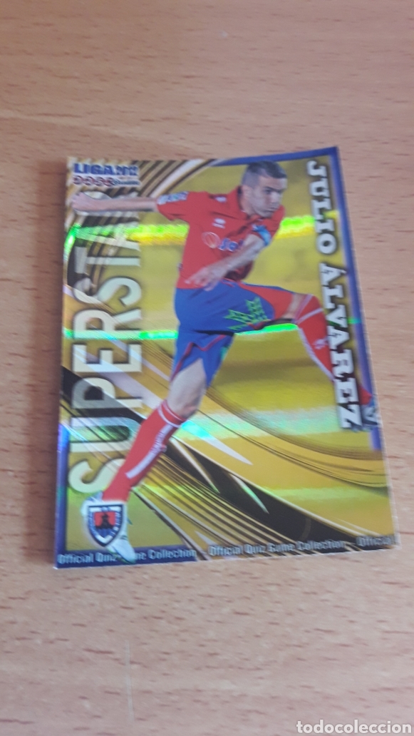 Figurine di Calcio: Mundicromo 2012 921 Julio &Aacute;lvarez Numancia superstar fondo raya