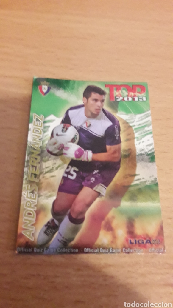 Fu&szlig;ball-Sticker: Mundicromo 2013 545 Andr&eacute;s Fern&aacute;ndez Osasuna top fondo verde