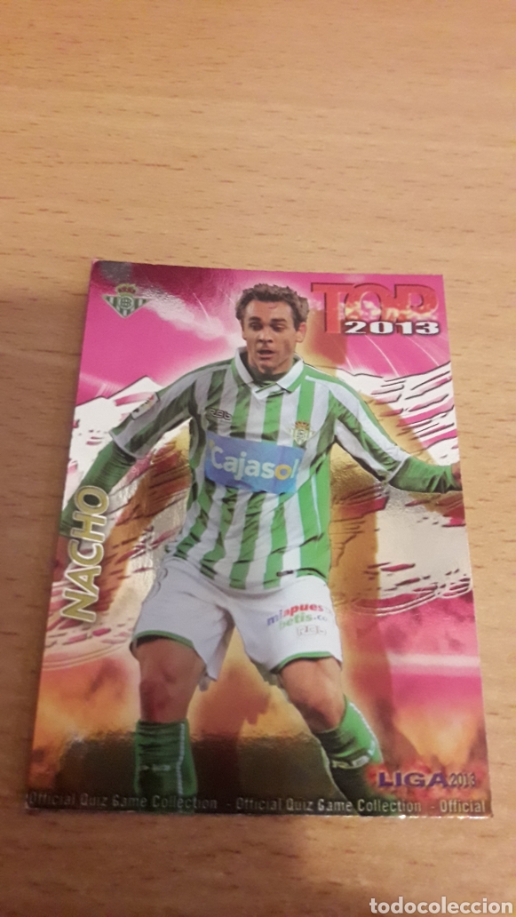 Figurine di Calcio: Mundicromo 2013 582 Nacho Real Betis top fondo fucsia