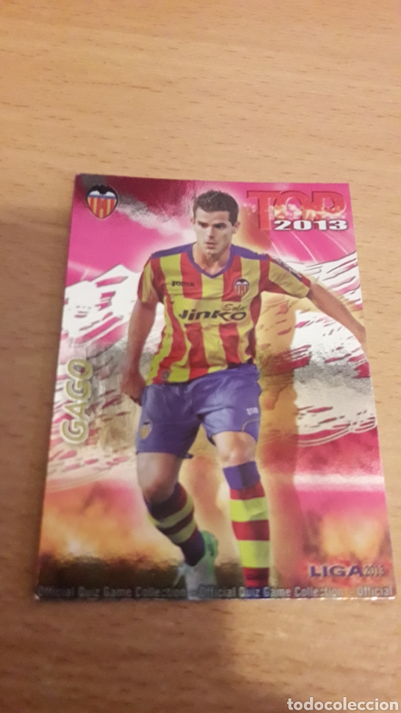Figurine di Calcio: Mundicromo 2013 588 Gago Valencia top fondo fucsia