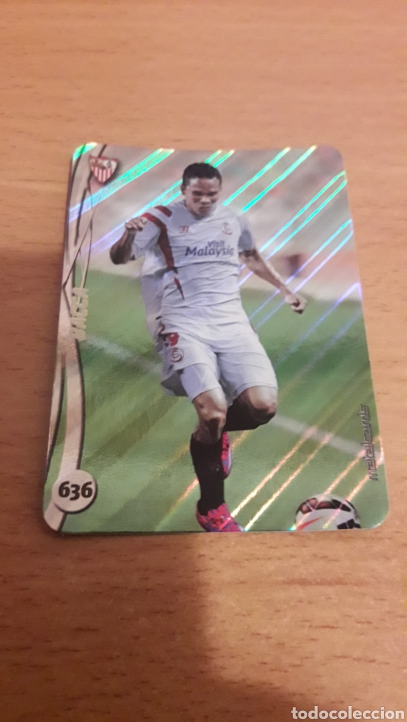 Figurine di Calcio: Mundicromo 2015 636 Bacca Sevilla top fondo rayas diagonales