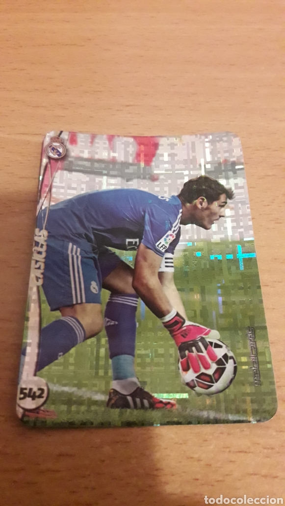 Cromos de F&uacute;tbol: Mundicromo 2015 542 Casillas Real Madrid top fondo tetris