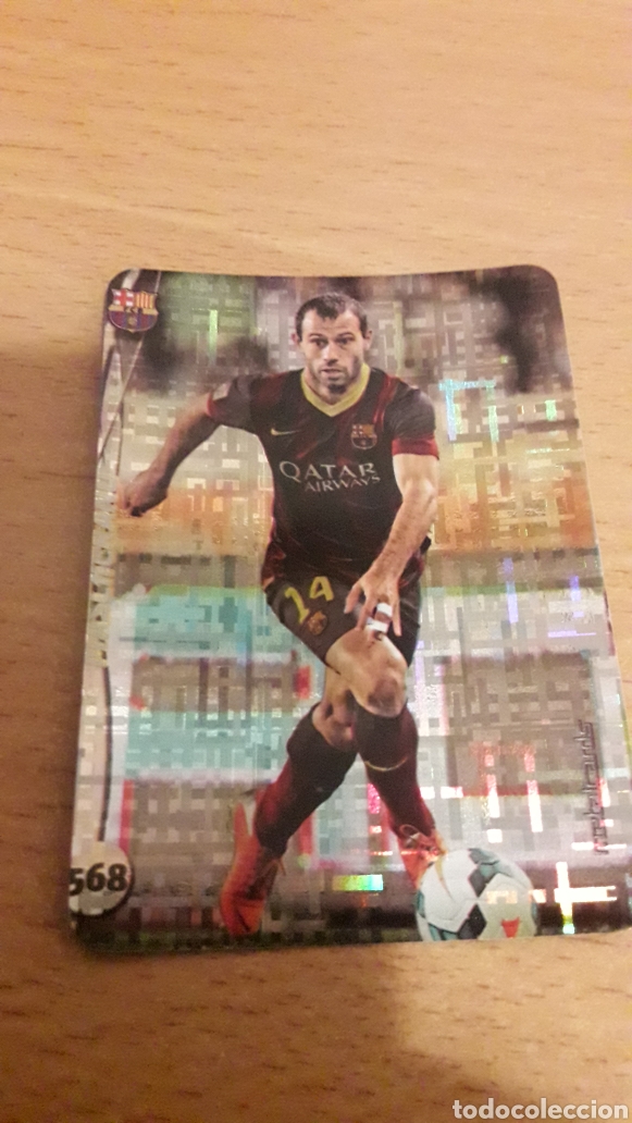 Cromos de F&uacute;tbol: Mundicromo 2015 568 Mascherano Barcelona top fondo tetris