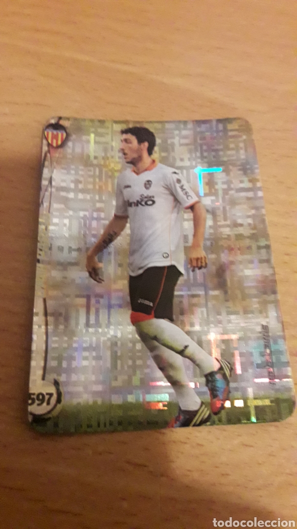 Cromos de F&uacute;tbol: Mundicromo 2015 597 Parejo Valencia top fondo tetris