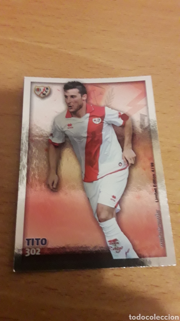 Fu&szlig;ball-Sticker: Mundicromo 2015 metalcard edici&oacute;n limitada Tito Rayo Vallecano
