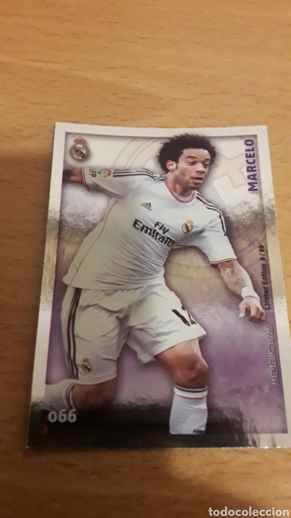 Figurine di Calcio: Mundicromo 2015 metalcard edici&oacute;n limitada Marcelo Real Madrid