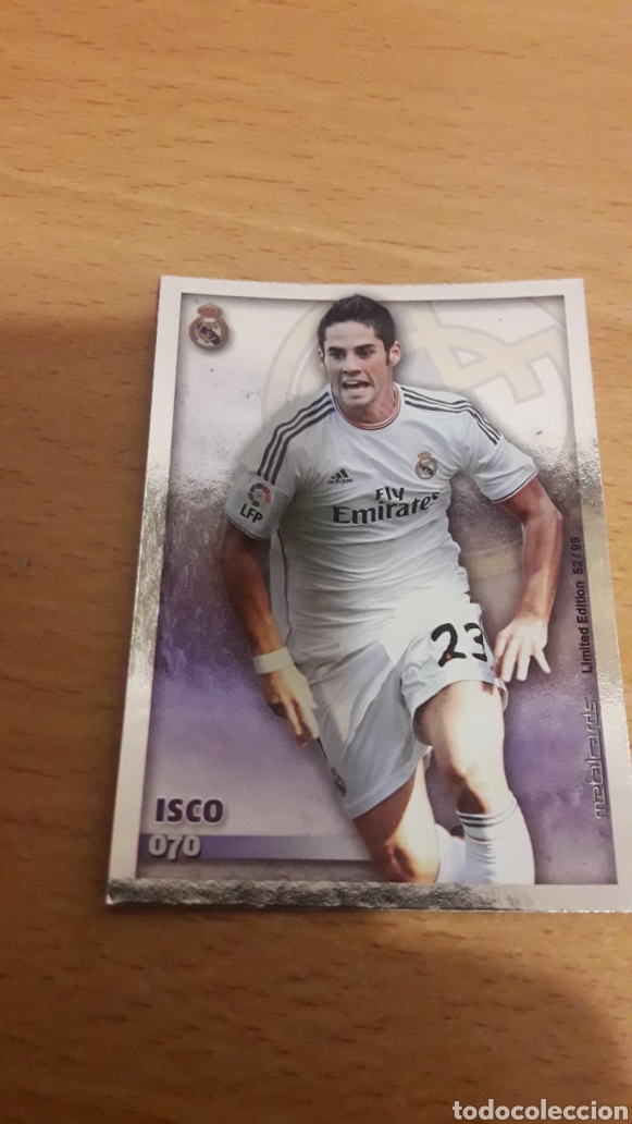 Cromos de F&uacute;tbol: Mundicromo 2015 metalcard edici&oacute;n limitada Isco Real Madrid