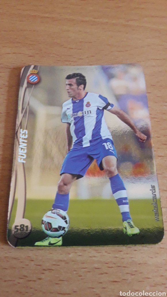 Cromos de Futebol: Mundicromo 2015 581 Fuentes Espanyol top brillante liso puntas redondas