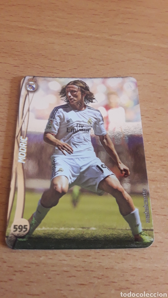 Cromos de F&uacute;tbol: Mundicromo 2015 595 Modric Real Madrid top brillante liso puntas redondas