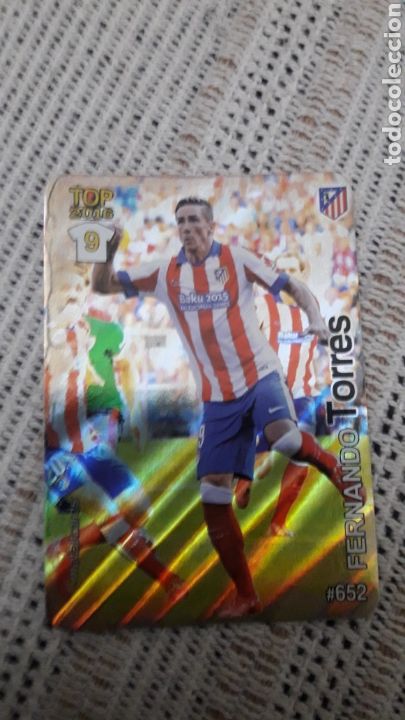 Figurine di Calcio: Mundicromo 2016 652 Fernando Torres Atl&eacute;tico de Madrid top rayas diagonales