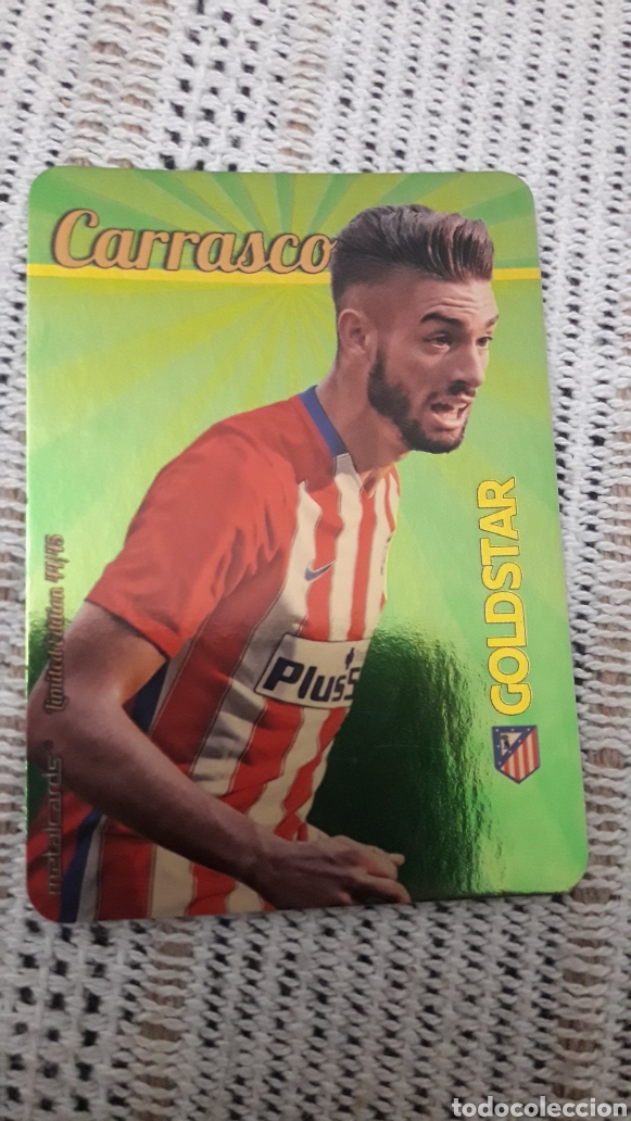 Cromos de Futebol: Mundicromo 2016 Carrasco Atl&eacute;tico de Madrid goldstar brillante dorado