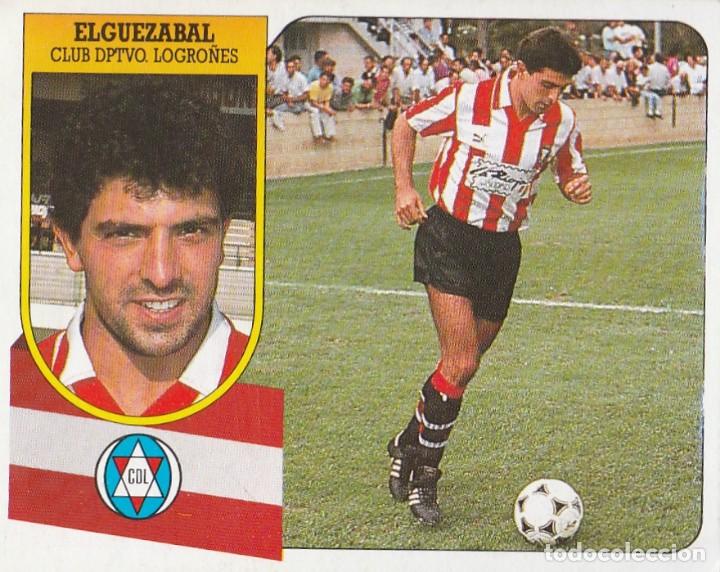 Football Stickers: CROMO ELGUEZABAL - LODRO&Ntilde;ES 91-92 - NUNCA PEGADO - CARTON - COMO NUEVO