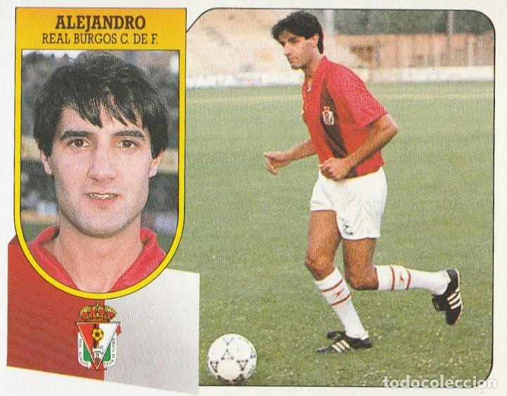 Football Stickers: CROMO ALEJANDRO - BURGOS 91-92 - NUNCA PEGADO - CARTON - COMO NUEVO