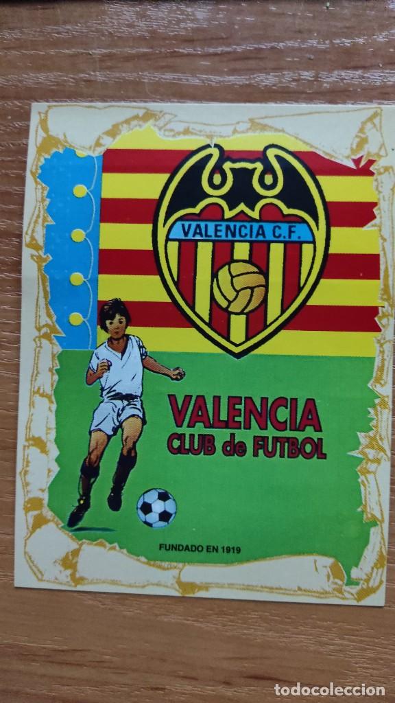 Cromos de f&uacute;tbol: Cromo adhesivo gigante Valencia Club de F&uacute;tbol