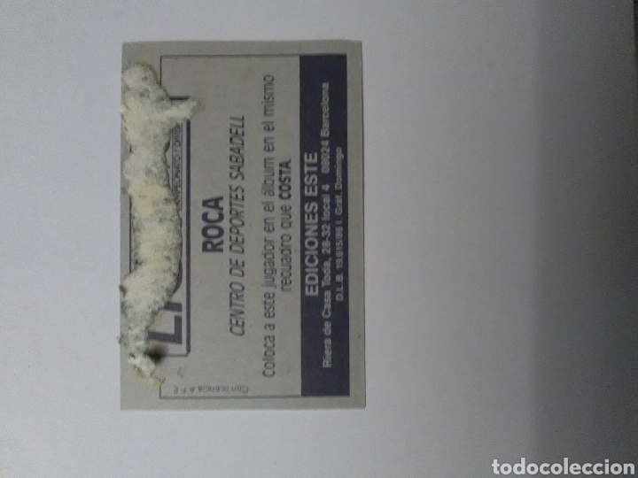 Cromos de f&uacute;tbol: Roca Este 86/87. Coloca. Despegado. - Foto 2