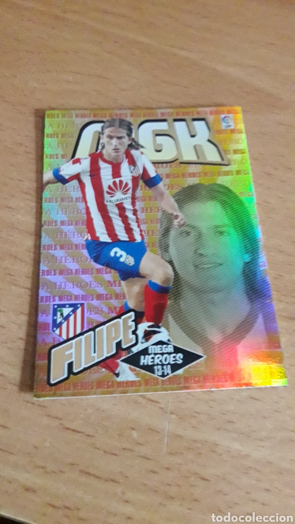 Football Stickers: Panini Megacracks 2013 2014 13 14 372 Filipe Luis Atl&eacute;tico de Madrid Megaheroes