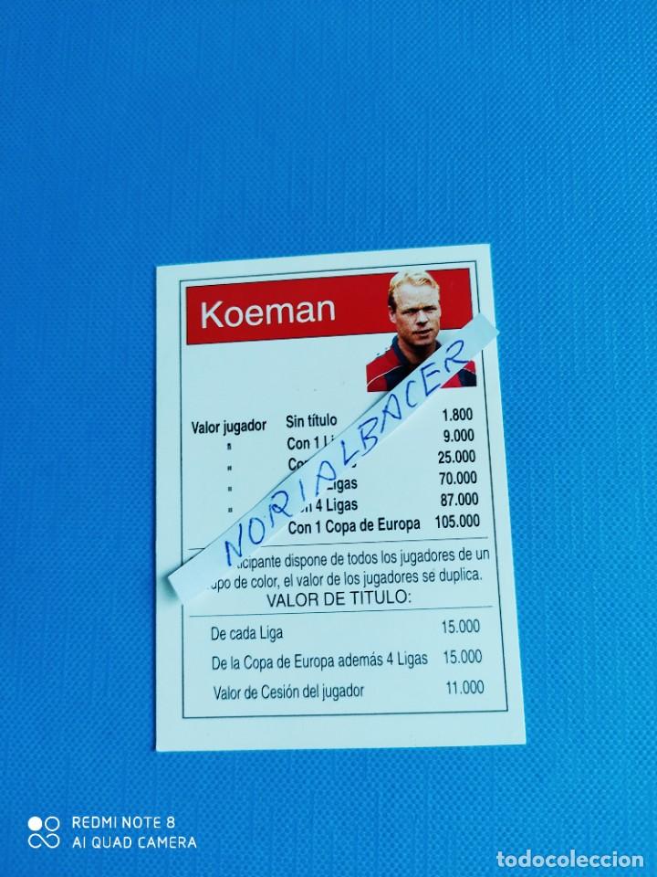 Cromos de f&uacute;tbol: BARCELONA KOEMAN - Foto 1