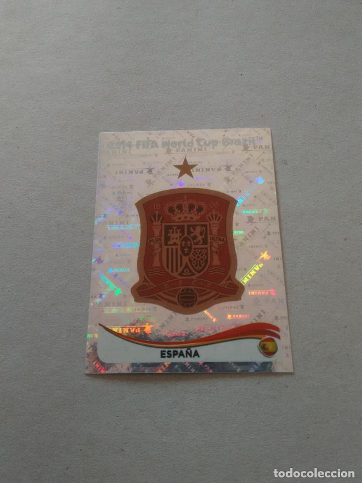 Cromos de f&uacute;tbol: 108 ESCUDO LOGO ESPA&Ntilde;A MUNDIAL 2014 BRASIL WORLD CUP 14 ESTAMPA CROMO STICKER F&Uacute;TBOL PANINI