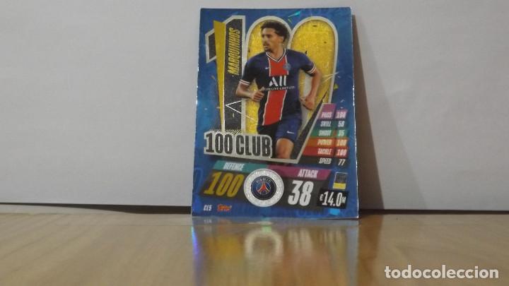 Cartes &agrave; collectionner de Football: MATCH ATTAX 2020 2021 CLUB 100 MARQUINHOS - PARIS SAINT GERMAIN