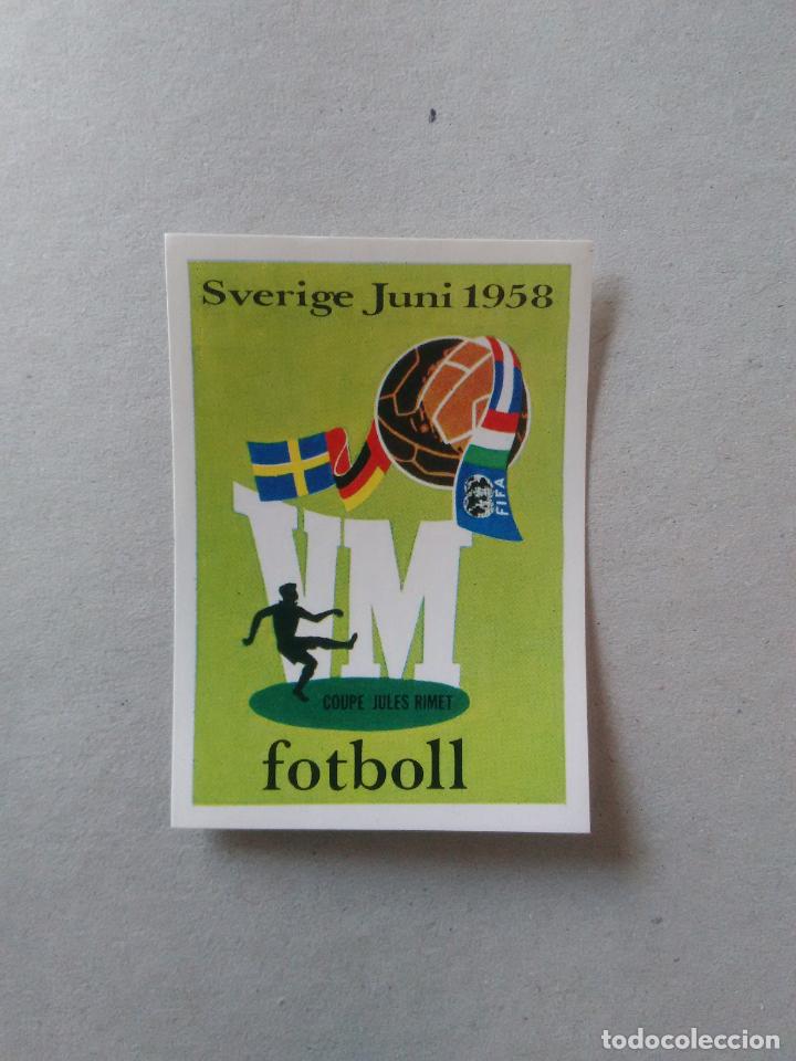 Fu&szlig;ball-Sticker: 13 CARTEL POSTER SUECIA 1958 HISTORIA COPA MUNDO WORLD CUP STORY STICKER CROMO F&Uacute;TBOL PANINI SONRICS