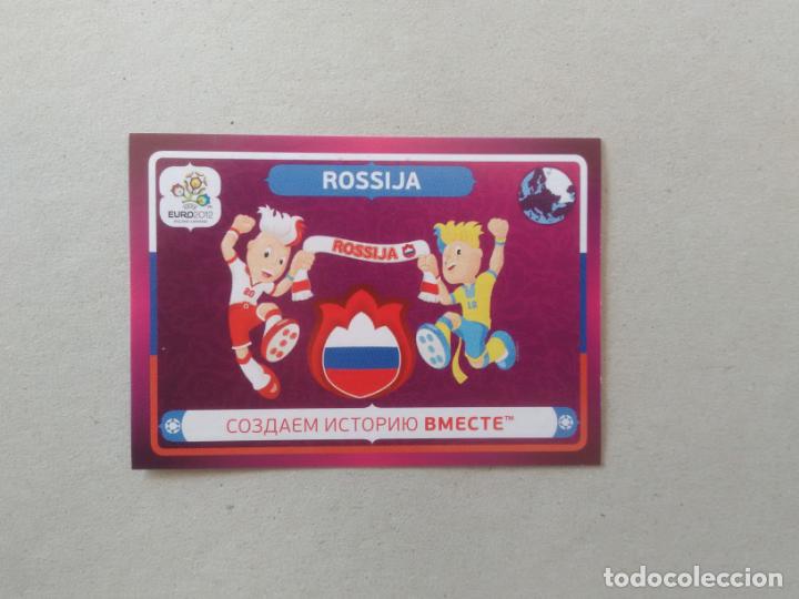 Figurine di Calcio: 32 MASCOTAS RUSIA VERSI&Oacute;N FONDO LILA EURO 2012 EUROCOPA 12 FIGURA CROMO STICKER F&Uacute;TBOL PANINI
