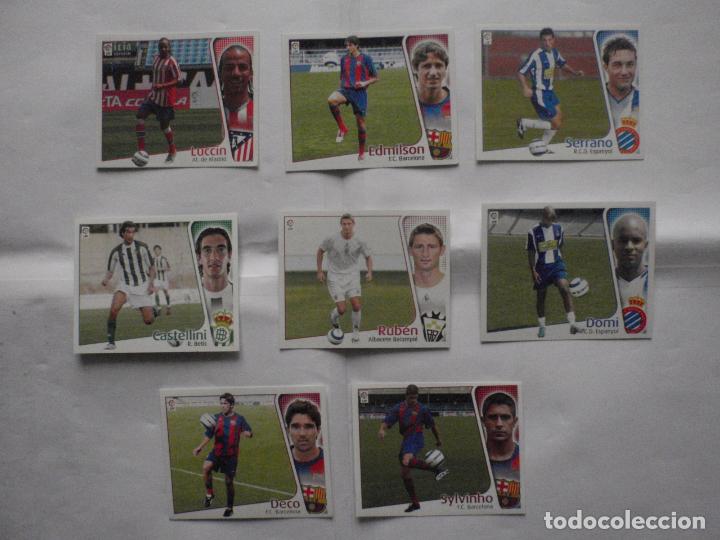 Cromos de Futebol: Lote 8 cromos futbol LIGA ESTE 2004-05 TODOS FICHAJES DIFERENTES NUNCA PEGADOS.
