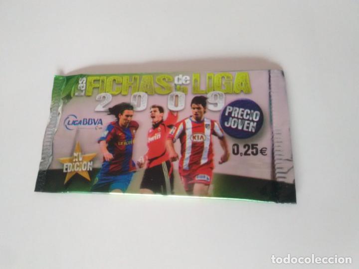 Cromos de f&uacute;tbol: MESSI CASILLAS AG&Uuml;ERO SOBRE CROMOS VAC&Iacute;O FICHAS LIGA 2008-2009 MUNDICROMO 08-09 PRECIO JOVEN 0,25