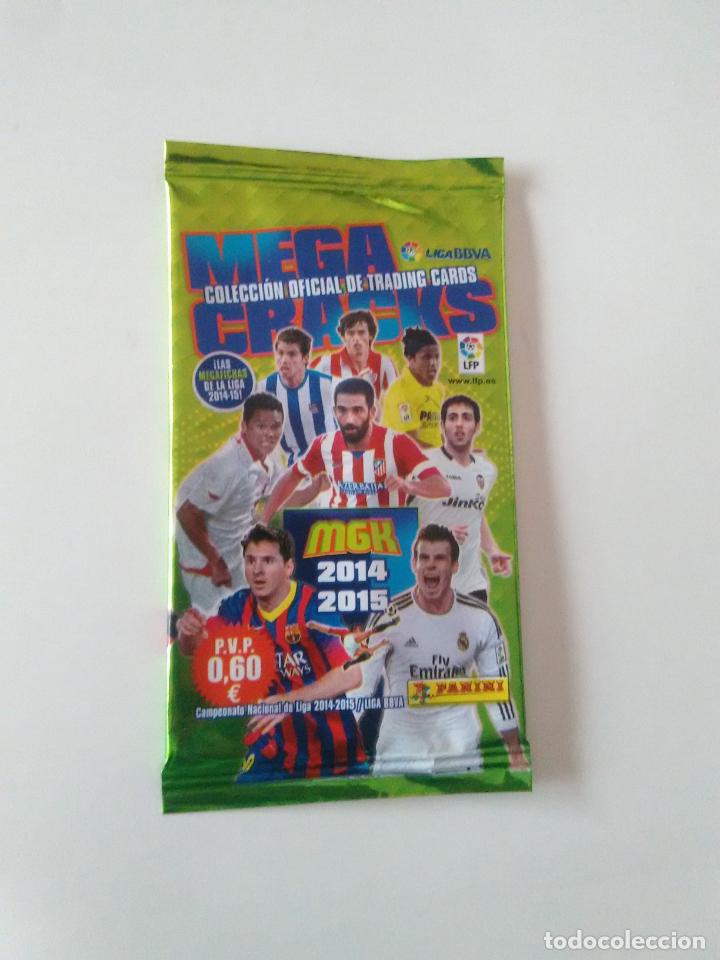 Cromos de F&uacute;tbol: SOBRE CROMOS VAC&Iacute;O LIGA 2014-2015 MEGACRACKS PANINI MGK 14-15 MESSI BACCA BALE PAREJO GIOVANI ARDA