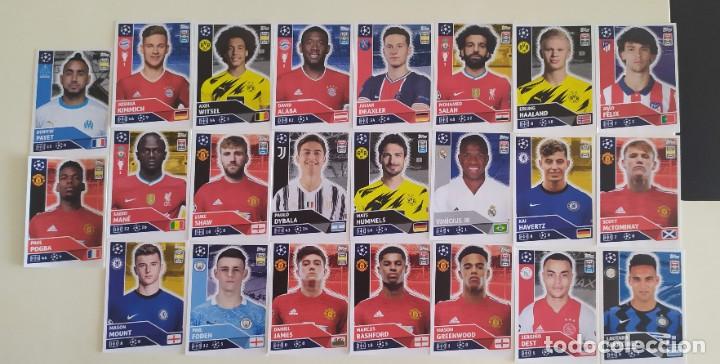 Cromos de F&uacute;tbol: CHAMPIONS LEAGUE 20/21 LOTE 300 TOPPS NUEVOS LOGO REYNA MBAPPE RASHFORD CAMAVINGA FODEN VINICIUS