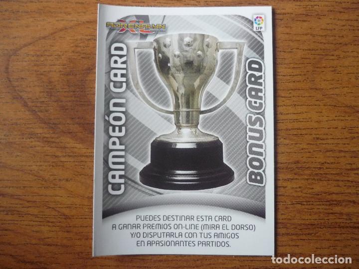 Cromos de Futebol: ADRENALYN LIGA 2011 2012 PANINI CAMPEON CARD BONUS CARD - FUTBOL 11 12