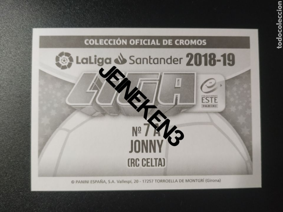 Cromos de f&uacute;tbol: Este 2018/19 7a Jonny Celta - Foto 2