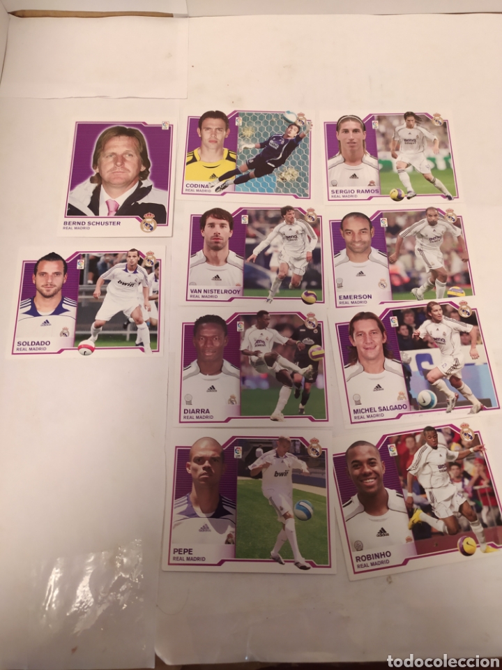 Figurine di Calcio: 10 cromos f&uacute;tbol Real Madrid 07/08 ediciones este, nuevos