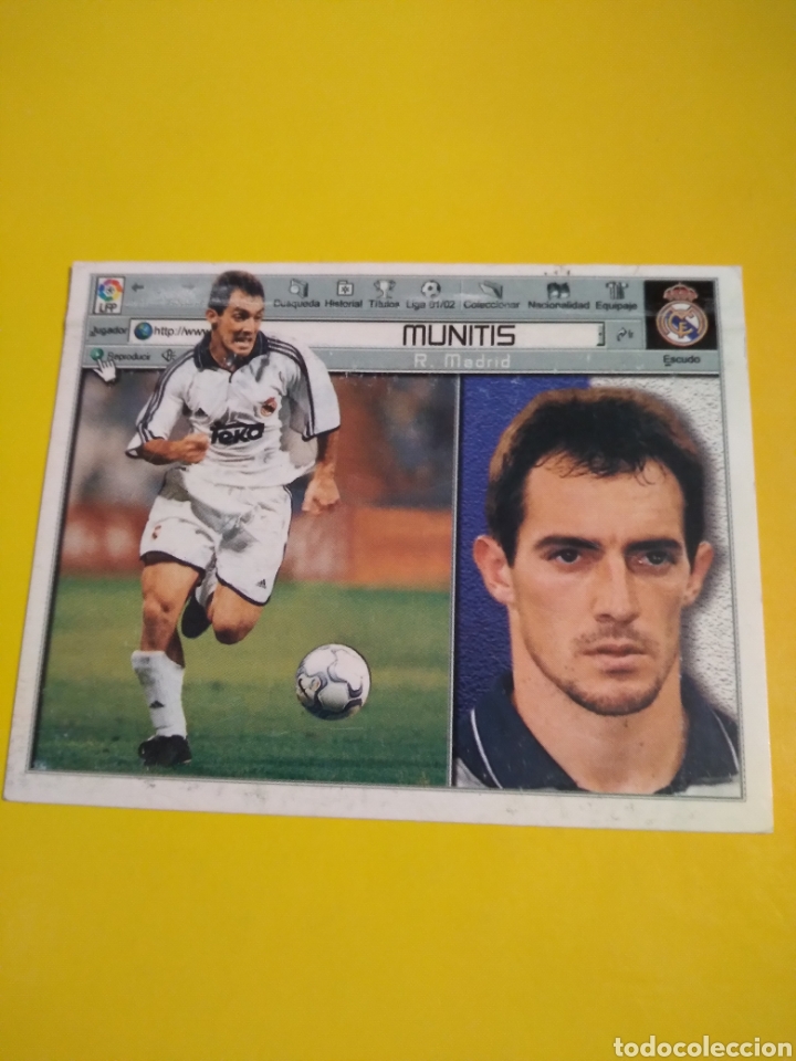 Cromos de f&uacute;tbol: Munitis. 01/02 estuvo en ventanilla - Foto 1