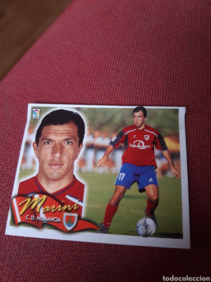 Cromos de f&uacute;tbol: Marini numancia coloca este 00 01 2000 2001 error difuminado - Foto 1