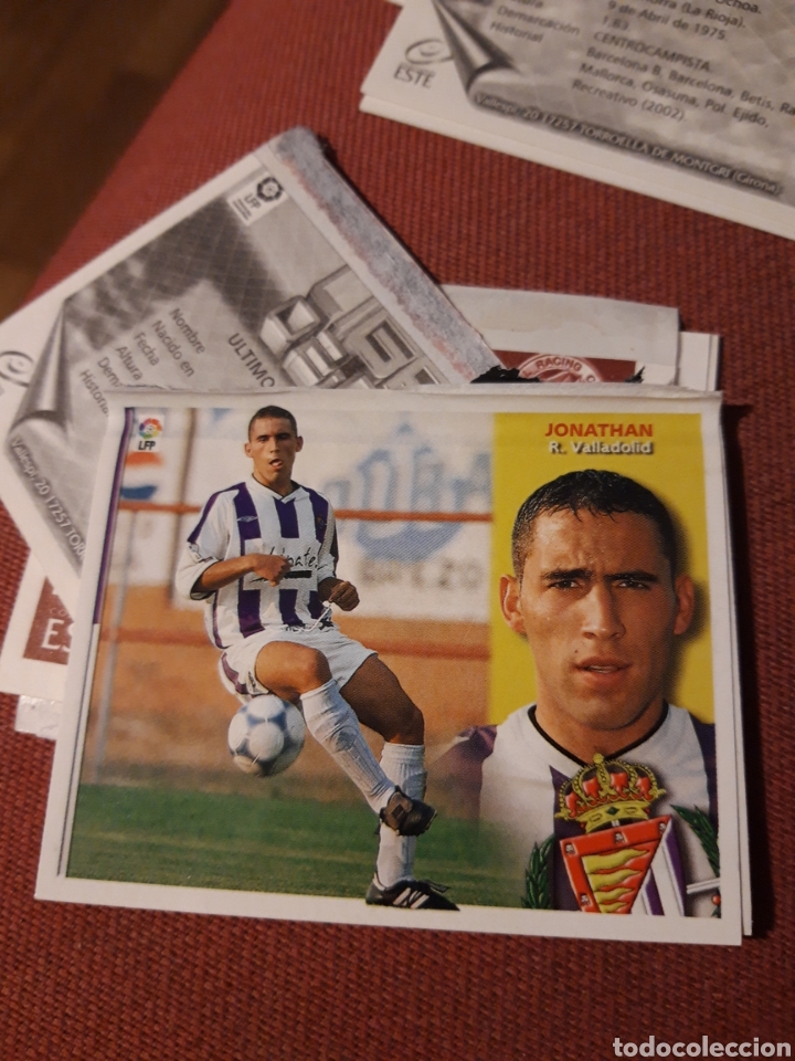 Cromos de f&uacute;tbol: Jonathan 14 bis este Valladolid este 02 03 2002 2003 - Foto 1