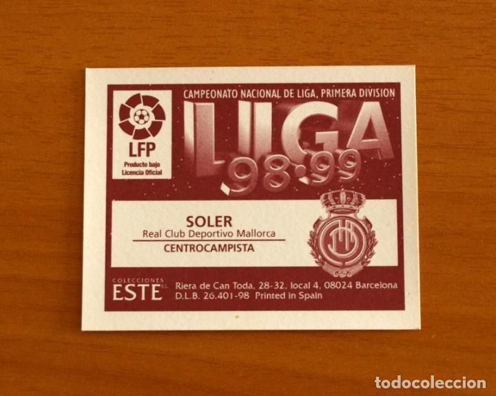 Cromos de f&uacute;tbol: Mallorca - Soler - Ediciones Este 1998-1999, 98-99 - nunca pegado - Foto 2