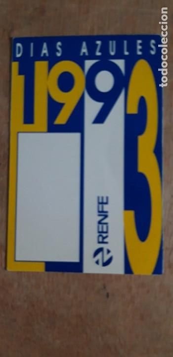 Figurine di Calcio: 1 CALENDARIO DE ** RENFE D&Iacute;AS AZULES ** A&Ntilde;O. 1993