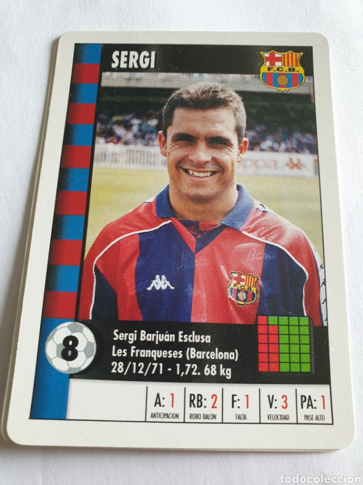 Cromos de f&uacute;tbol: SERGI BARCELONA 1995 1996 MARCA SUPERGOL - Foto 1
