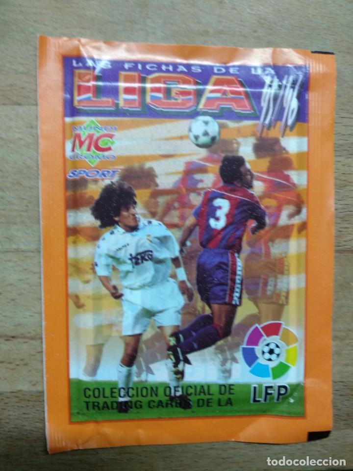 Cromos de f&uacute;tbol: SOBRE DE CROMOS SIN ABRIR LAS FICHAS DE LA LIGA 95-96 MUNDICROMO