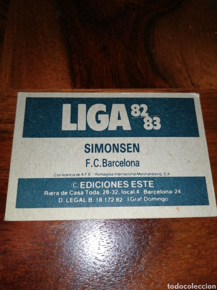 Cromos de f&uacute;tbol: SIMONSEN F.C.B EDICIONES ESTE 82 83 NUEVO - Foto 2