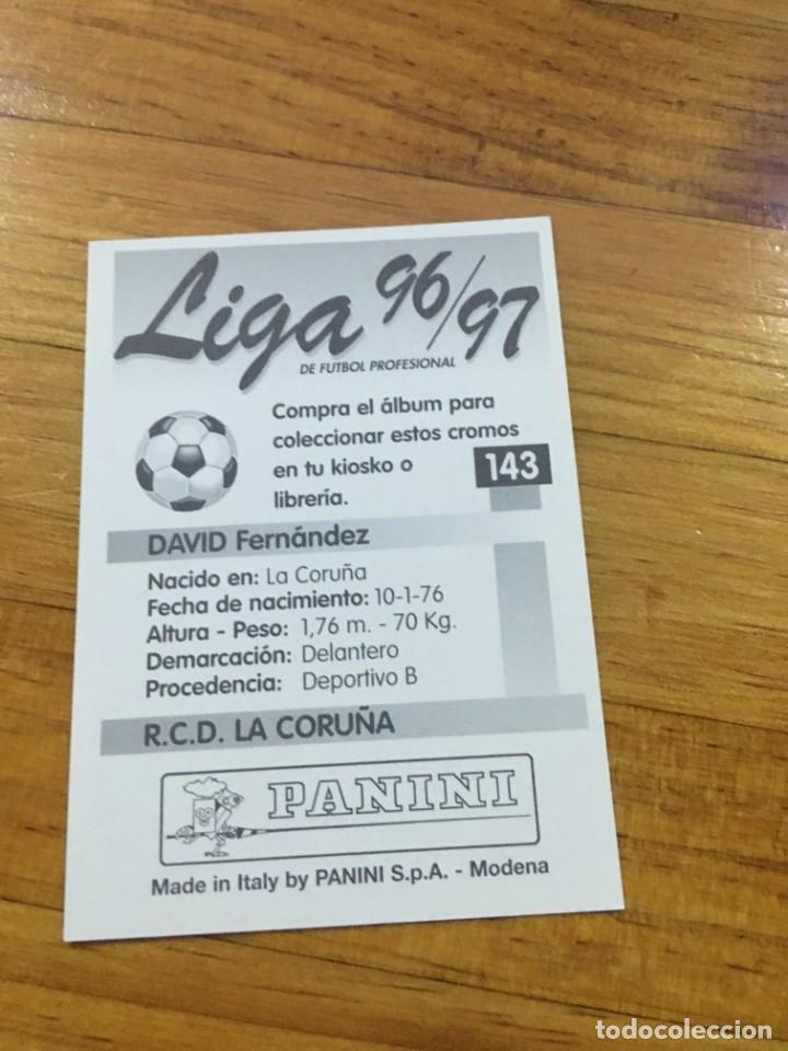 Cromos de f&uacute;tbol: 1996 1997 . PANINI. SIN PEGAR 143 david - Foto 2