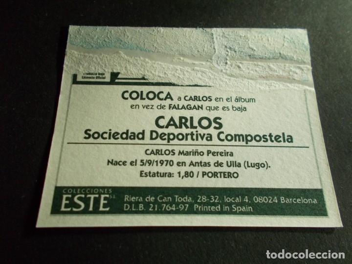 Cromos de f&uacute;tbol: ESTE 97-98 COLOCA CARLOS COMPOSTELA VENTANILLA - Foto 2