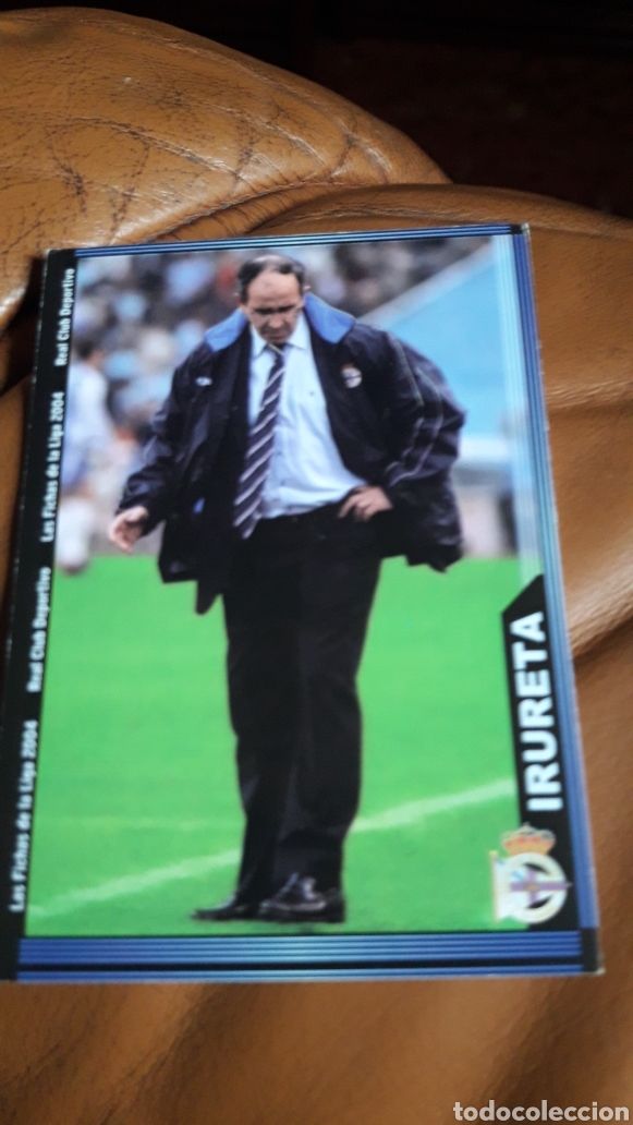 Figurine di Calcio: Mundicromo las fichas de la liga 2004 57 irureta escudo fondo negro