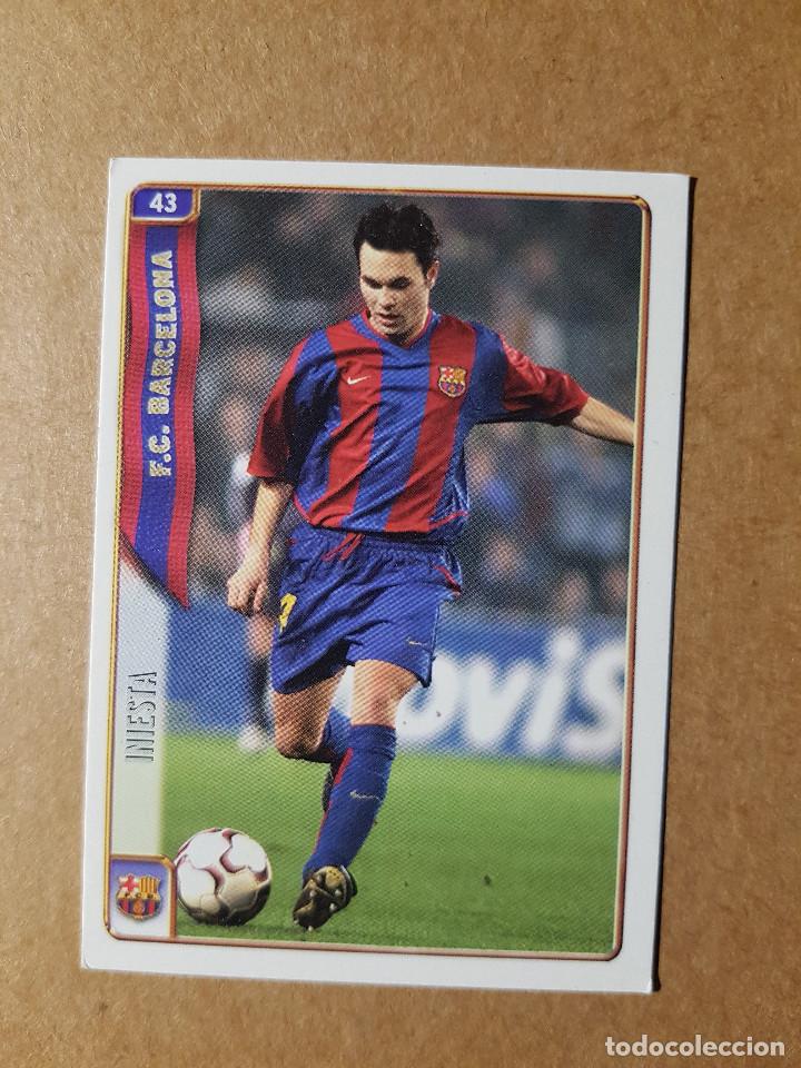 Carte Andres Iniesta N°43 FC Barcelone - Saison 2004/05 - Mundicromo - Excellent état