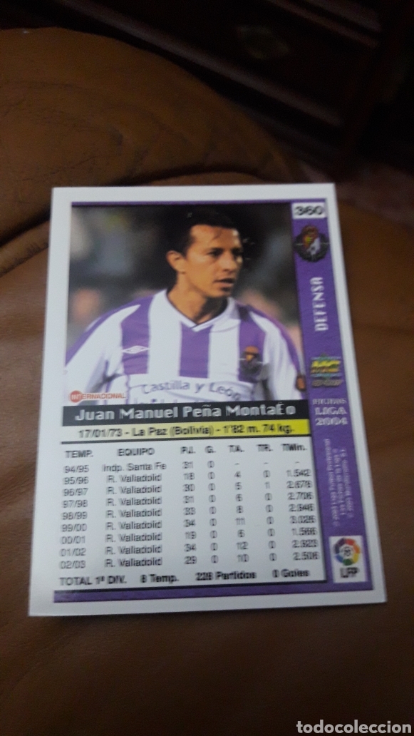 Figurine di Calcio: Mundicromo las fichas de la liga 2004 360 Pe&ntilde;a err&oacute;nea